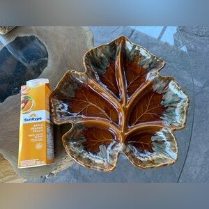 Royal Haeger MCM leaf tidbit tray/platter